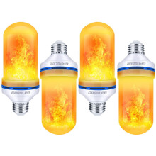Ampoules LED effet flamme YesLED, 4 modes, culot E26, pour décoration intérieure/extérieure, Halloween et Noël (jaune, lot de 4)