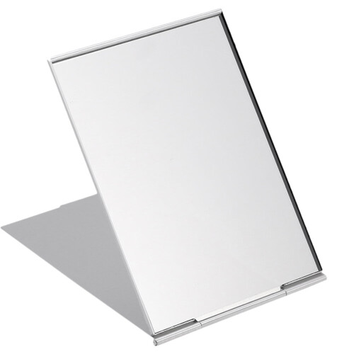 Foldable Mirror Fodable Makeup Compact for Purse Pocket Silver 2