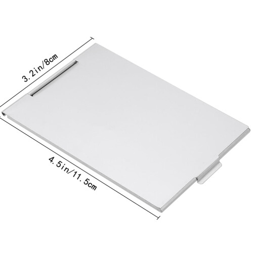 Foldable Mirror Compact Makeup Mirror Silver 1
