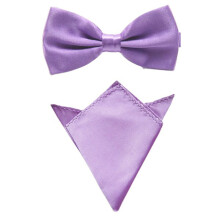 10er-Set Herren Satin Fliege, Einstecktuch und Taschentuch