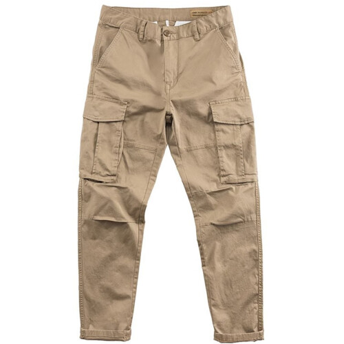 Ανδρικό παντελόνι Cargo με στενή εφαρμογή, casual, streetwear σχέδιο Cargo με υφασμένη τσέπη