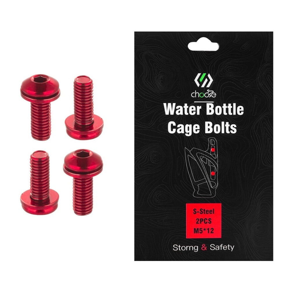 4Pcs Bottle Cage Holder Screws Alloy Steel Mountain Road Bike M5*12 Bolt 9065194408361