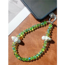 Premium Crystal Phone Chain - Cloud and Car Keychain, DIY Handmade Colorful Charm Lanyard, Simple and Versatile