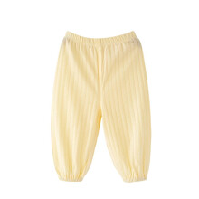 Calça comprida feminina confortável com cintura elástica, ideal para brincar no dia a dia e para as estações de primavera e verão. Cor amarela.
