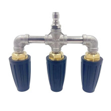 Buse triple turbo pour nettoyeur haute pression, 4000 PSI, raccord rapide 1/4", buse rotative 3 en 1 pour jardin, voiture, béton et brique