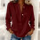Women's Linen Blouse V Neck Long Sleeve Button Down 1