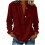 Women's Linen Blouse V Neck Long Sleeve Button Down 2