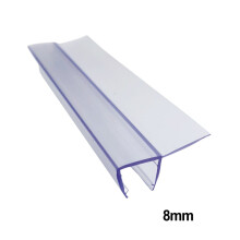 F-Type Pvc Shower Screen Seal Strip 6/8/10/12/15Mm Glass Door Bath Shower Seal Strips Glue-Free Waterproof Weatherstrip