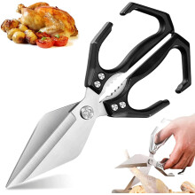 Heavy-Duty Kitchen Shears, High-Carbon Steel, Stainless Steel, All-Purpose Food Scissors, Poultry Shears, Cooking Accessories