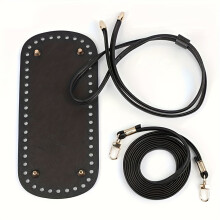 3Pcs Leather Bag Purse Making Kit with Bag Bottom Shoulder Strap Drawstring for DIY Bag Making