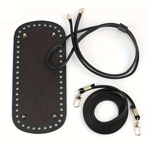 3Pcs Leather Bag Purse Making Kit with Bag Bottom Shoulder Strap Drawstring for DIY Bag Making