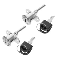 Cabinet Drawer Locks with Keys, Metal Construction, Set of 2, Child Safety and Security Locks