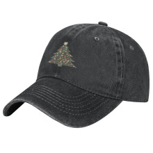 Unisex Retro Washed Christmas Hat,Christmas Tree Cap,Holiday Gift Hat,Adjustable Sun Hat,Perfect For Christmas New Year Celebrations