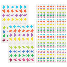 50 Sheets Removable Stickers Labels Colorful Star