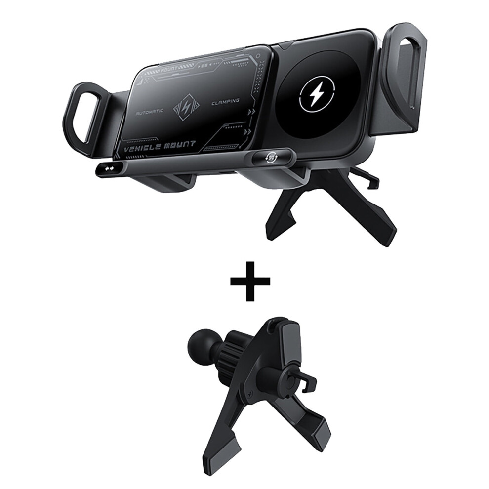 Auto-Rotating Car Mount With Wireless Charging For Phone 9170372672028