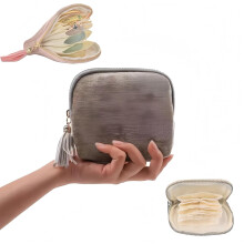 Travel Jewelry Case, New Crystal Jewelry Storage Pouch Portable Foldable Box Mini Jewelry Travel Bag, Velvet Jewelry Organizer Pouch for Women