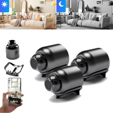 Mini 1.1" WiFi Cat Eye Camera 1080p HD, Night Vision, Motion-Activated, Real-Time View, Easy Install (3Pcs) – Compatible with Home Security Systems