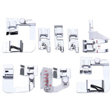 unbranded 8 Pcs Rolled Presser Foot Sewing Machine Feet Hemmer Zipper Silver