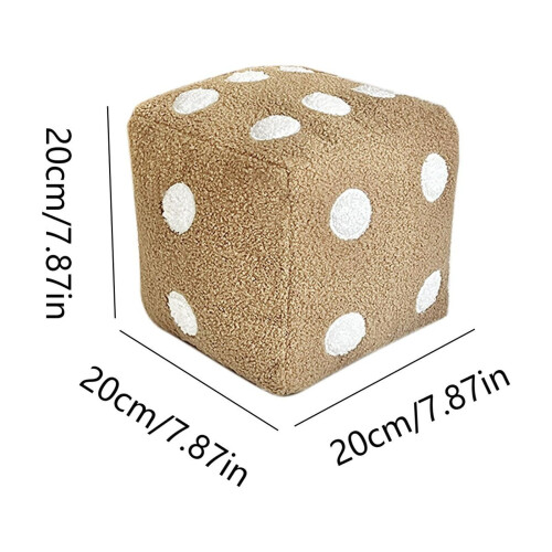 Dice Design Footstool Cube – Soft Comfortable Shoe Stool 2