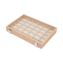 Caja organizadora de joyas y pendientes, soporte de madera, regalos para niñas con tapa, bandeja organizadora de joyas para el hogar y el