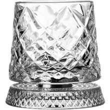 360 Degree Spinning Whiskey Glasses,Revolving Cocktail Glass With Stable Decoupled Base With Stress Relief Function,Suitable For Gift-Giving