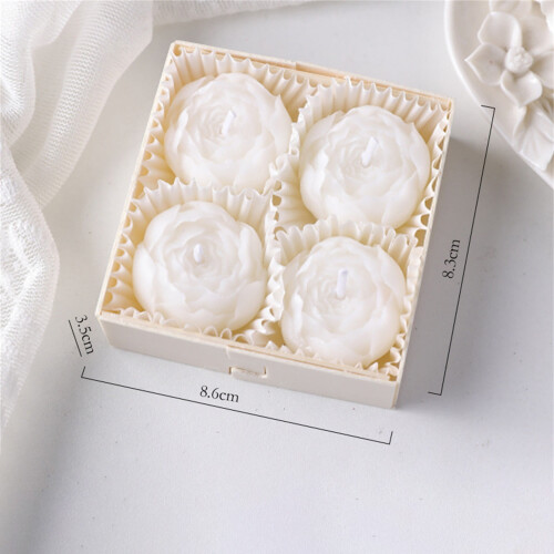 Κεριά & Βάσεις, Σετ Κεριών Αρωματοθεραπείας: Κεριά με Παιώνια και Τριαντάφυλλο, 1