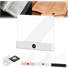 Smart LED Reading Light, Rechargeable, 3 Color Temp (White/Warm/Neutral), 35H Battery, Ultra-Thin, Eye-Care, Screen Display