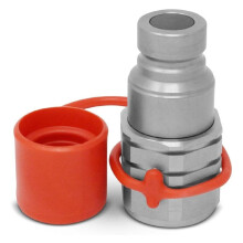 1/2" NPT Skid Steer Bobcat Flat Face Hydraulic Quick Connect Male Coupler Plug