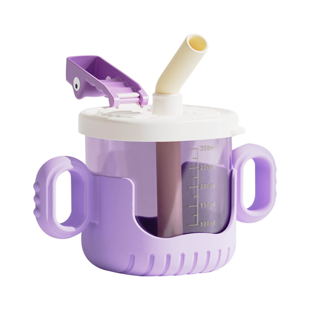 Weighted Straw Trainer Cup with Flip-Top, Silicone Sippy Cup, Soft Spout, Leak-Proof, Clear Scale – Compatible with Standard Cups