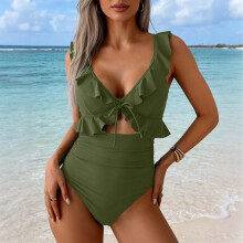 Costum de baie dintr-o singură piesă pentru femei, fără armătură, cu căptușeală, croială lejeră