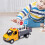 Alloy Engineering Vehicle Toy Truck with Open Doors and 6