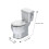 Tiny Toilet Mini Toilet Silver Plastic 1Set For Doll House Accessory 2