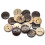 Coconut Shell Buttons Brown Mix Shape 18mm 50 pcs 5