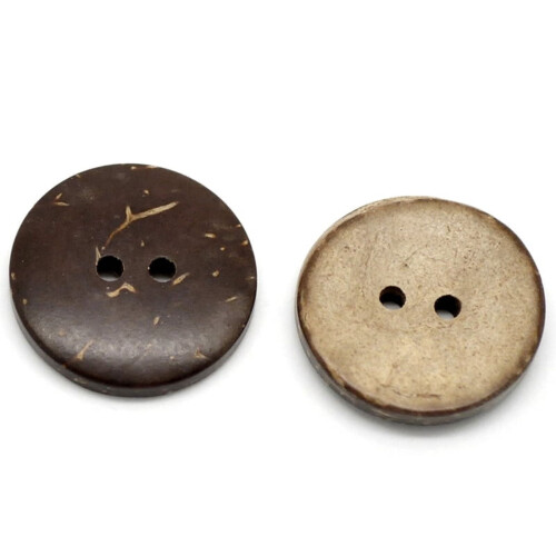 Coconut Shell Buttons Brown Mix Shape 18mm 50 pcs 2