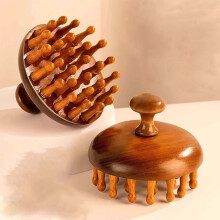 2pcs Natural Sandalwood Massage Comb Set, Handmade Anti-Static Wooden Hair Brushes For Scalp Care And Relaxation
