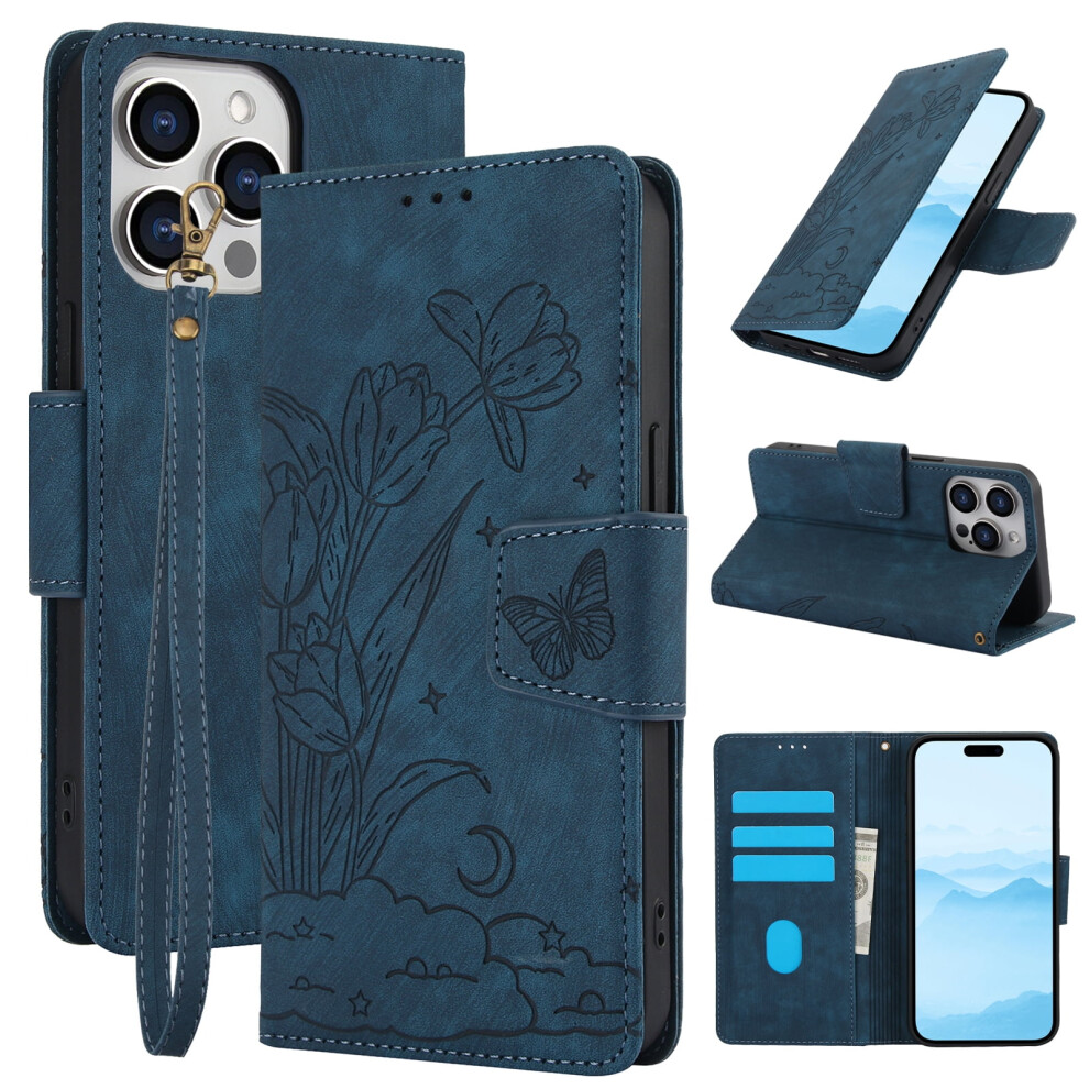 Compatible With Iphone 12 / 12 Pro 6.1", Rfid-Blocking Pu Leather Wallet Case With Wrist Strap, Kickstand, Credit Card Slot & Wireless Charging Â 9422877985616