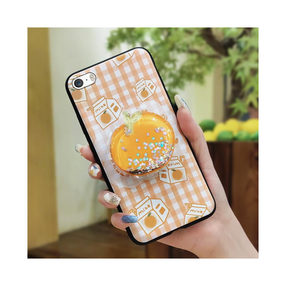 Phone Case Compatible With Iphone 5/5S/Se Â Tpu Soft Skin, Anti-Knock, Glitter Quicksand Design, Rotatable Stand, Waterproof 9027700138230