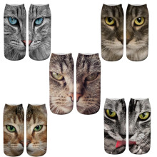 Sokken tot halverwege de kuit met 3D kattenoogprint, zacht, ademend, unisex