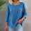 Women's Summer Cardigan Long Sleeve Round Neck Solid Color 5