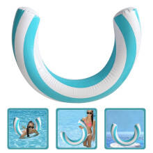 Kaareva uima-allas kelluva uimapatja PVC puhallettava 1 kpl