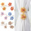 Flower Curtain Tiebacks Metal Rope Holdbacks 4 pcs 2