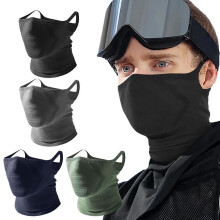 Ice Silk Motorcycle Face Mask Army Green Windproof UV