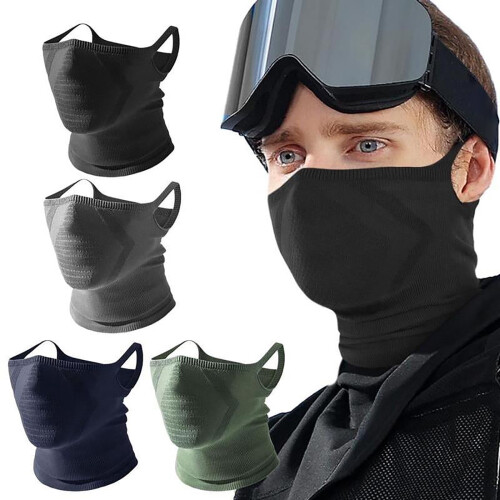 Ice Silk Motorcycle Face Mask Army Green Windproof UV