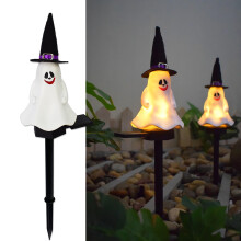 Lanterne solaire de jardin pour Halloween - Décoration fantôme en résine,
