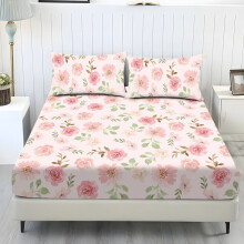 Lekki, 3-częściowy zestaw pościeli Pink Rose King