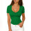 Damegenser med V-hals, kortermet materiale, myk stretch 1