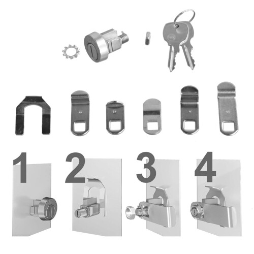 Mailbox Lock Replacement Kit for L-1172C Wardrobe Lock with 2 Keys Mailbox Lock 1