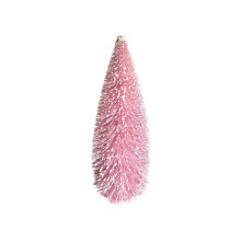 Christmas Miniature Pine Tree, Tabletop Christmas Tree Small Pine Tree Bottle Brush Trees, for Christmas Party Home Table Craft Decorations, Pink
