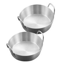 Bol à trempette argenté, lot de 2, 8 x 8 x 2,7 cm
