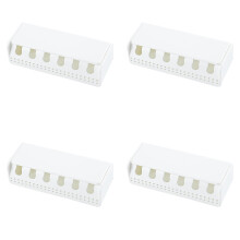 4PCS 6-Slot Wall-Mount Toothbrush Holder with Cover, Bathroom Organizer Dispenser – 5" Compatible with Standard Brushes